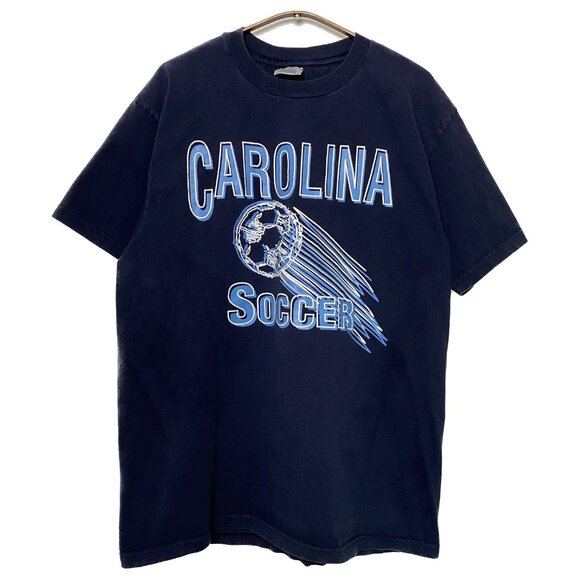 Y2K Carolina Soccer T-shirt Men Large Blue UNC Tarheels Collegiate Sports Fan - Picture 1 of 12